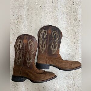 Ariat Cobalt Quantum Soft Leather Gator Print Cowboy Boots Size 11EE